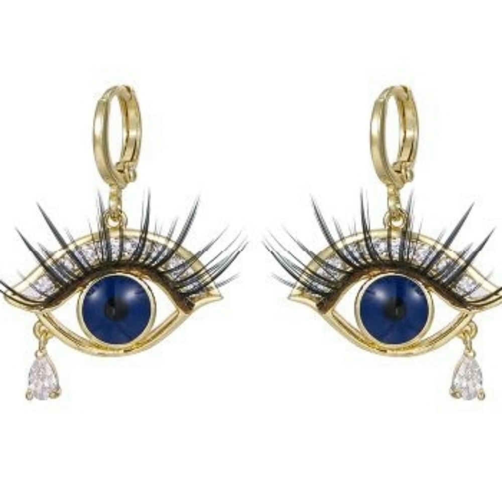 Evil Eye Lashes Earings